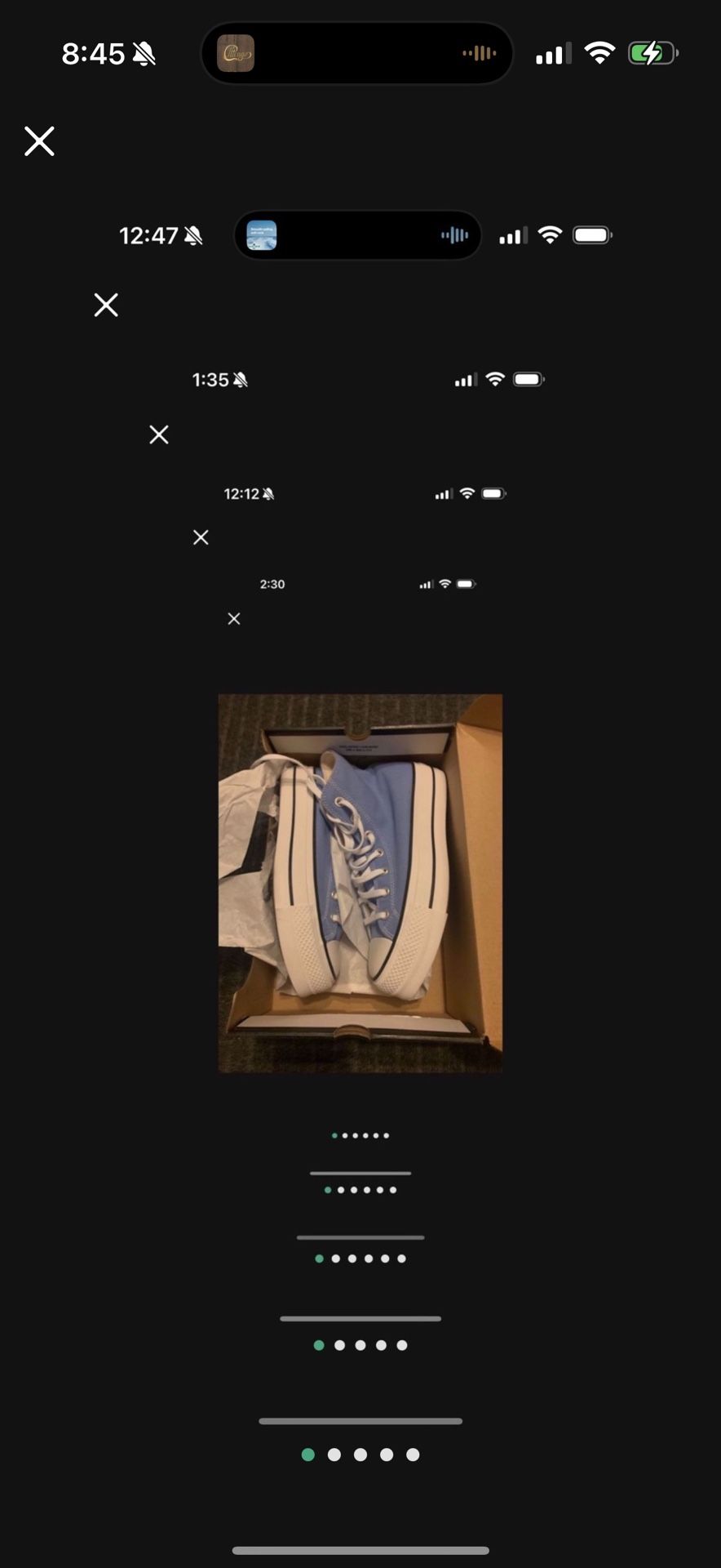 NIB WOMENS SIZE 8 CONVERSE SHOES PLATFORM BLUE