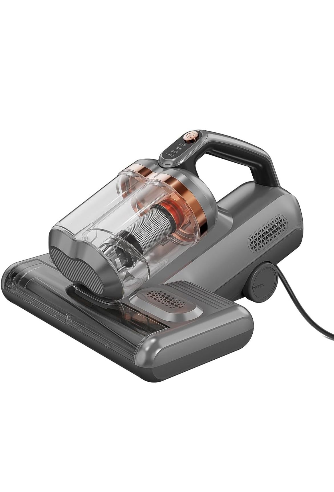 Bed Vacuum Cleaner, 18Kpa 5 in 1 Mattress Vacuum with 273nm UV-C Light & Ultrasonic & High Heating Tech, Dual Brush Roll Rotation & Dust Cup, 500W Dee