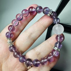 Intuition, Focus & Inner Peace-Natural amethyst crystal bracelet (display box included)