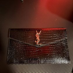 Authentic Yves Saint Laurent/YSL uptown, crocodile pattern