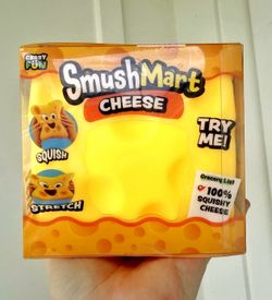 Smush Mart Jumbo Cheese squishy squeezy. Viral TikTok Trendy