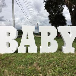 3D Foam letters “BABY”