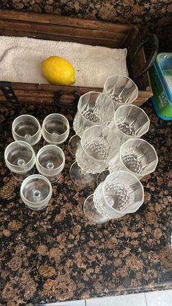 Shot and wine glasses