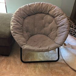 Folding Papasan Bowl Chair