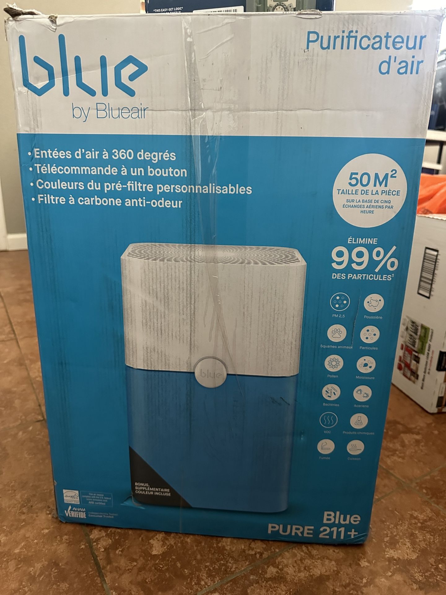 BLUEAIR Air Purifier Large Room, Air Cleaner for Dust Pet Dander Smoke Mold Pollen Bacteria Allergen, Odor Removal, for Home Bedroom Living Room, Wash