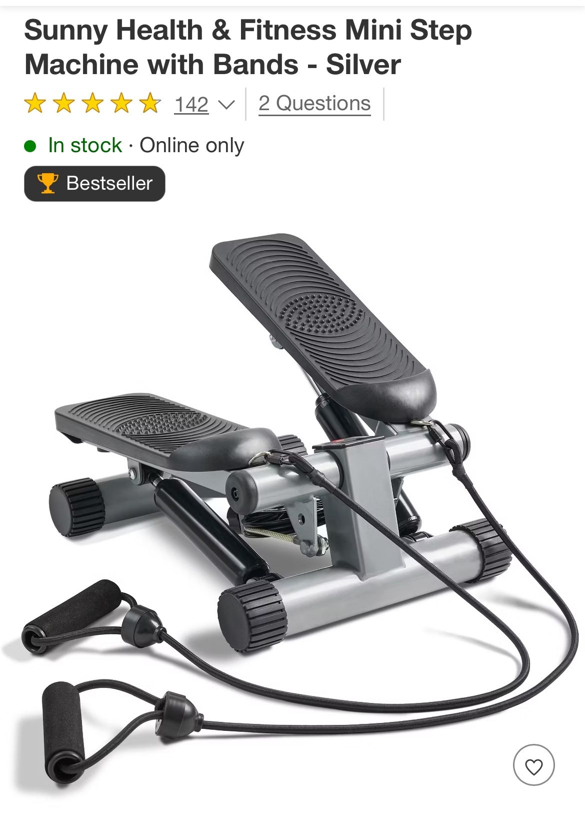 Mini Stepper with Exercise bands.