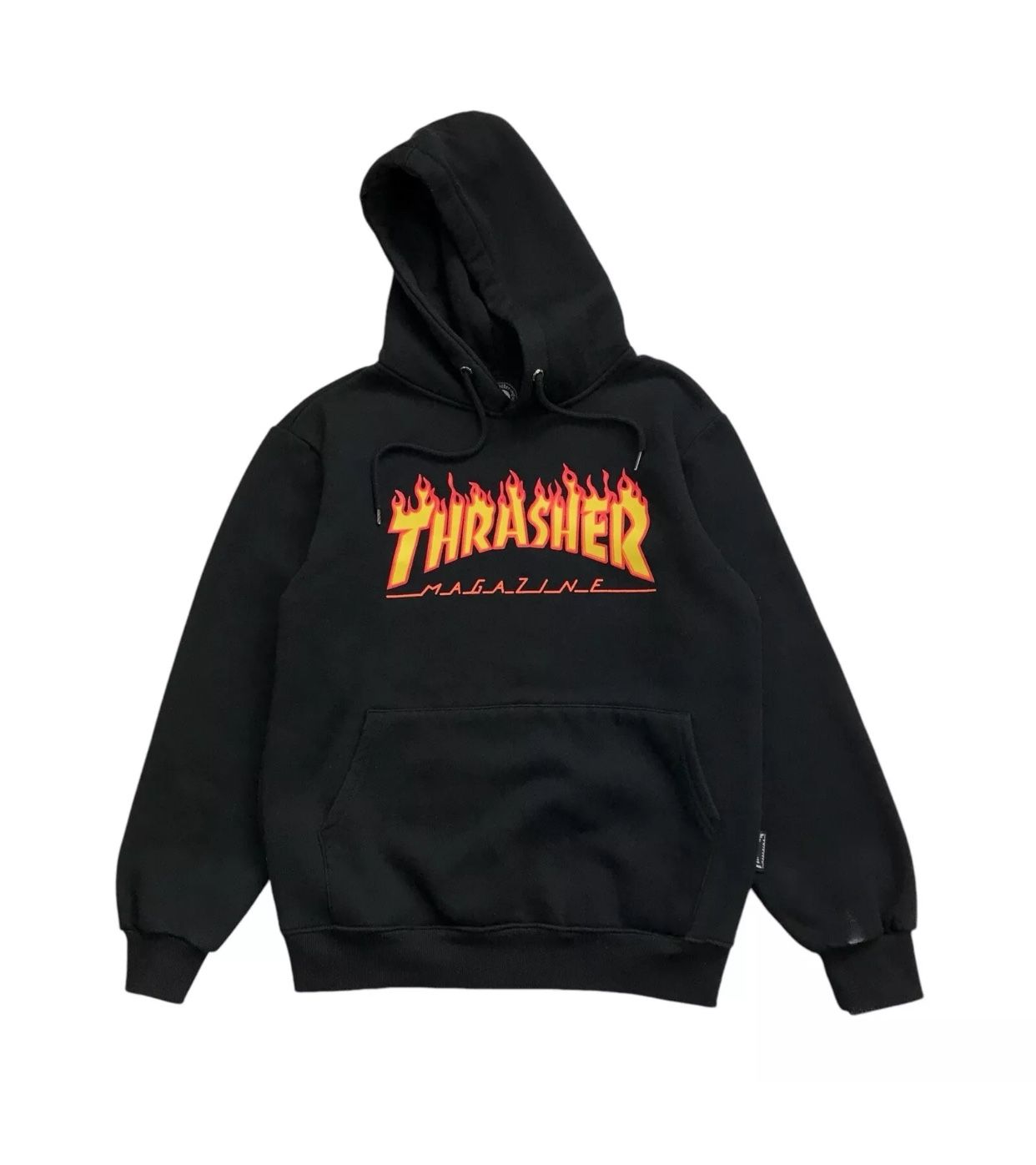THRASHER MAGAZINE HOODIE MEDIUM M MENS FLAMES LOGO SWEATSHIRT PULLOVER SKATER