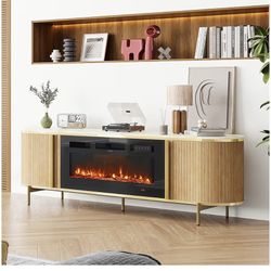 New, 70”TV stand With Fireplace 