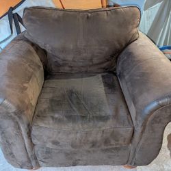 Ashley Furniture Arm Chair, Micro Fiber, Olive Drab