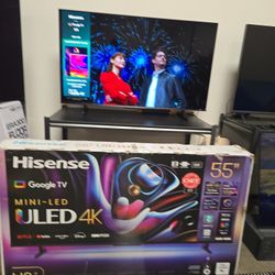 55" Hisense U8 4k Mini LED Pro 120hz Qled Smart Tv