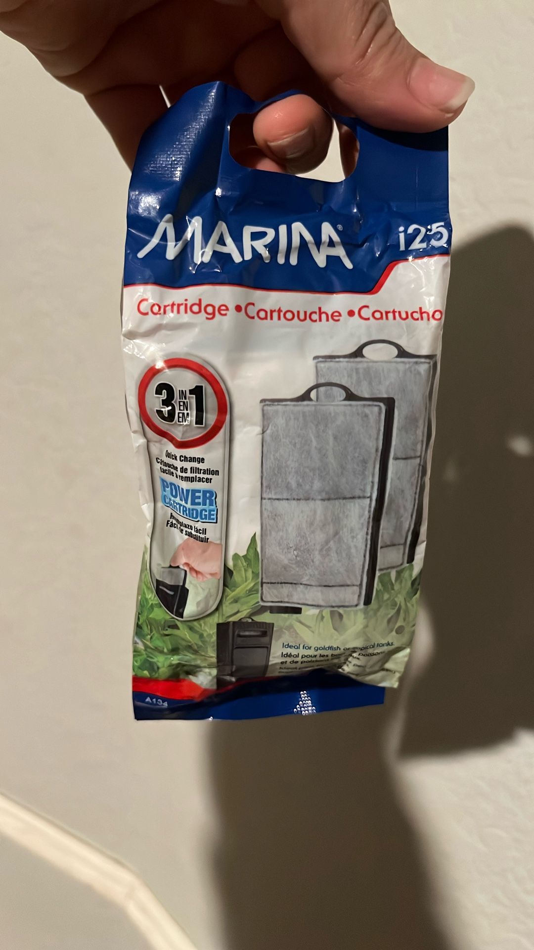 Marina I25 Power Cartridge, Replacement Aquarium Filter Media, 2-Pack, A134