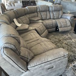 Power Reclining Sectional On Sale