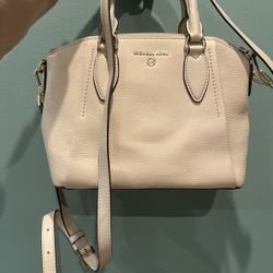 Michael Kors Sienna Medium Pebble Leather Satchel Pink