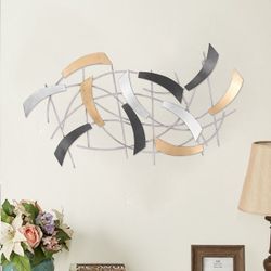 Decorative Abstract Metal Wall Hanging Sculpture Modern Art