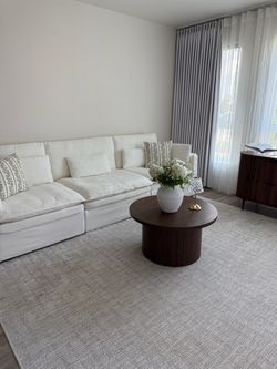 Stylish white sofa