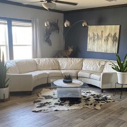 Leather sectional couch