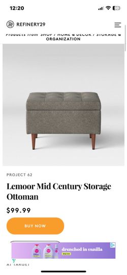 Project 62 Lemoor Mid Century Storage Ottoman