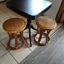 End Table  And 2 Bar Stool