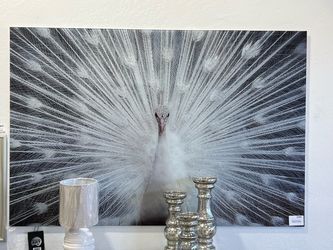 Glass wall art with diamonds 60x45