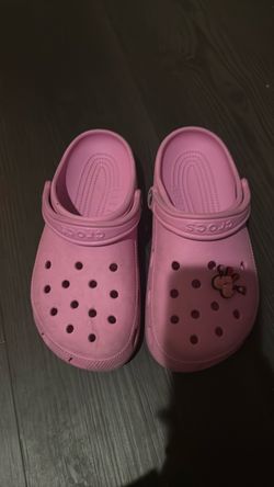 Pink crocs
