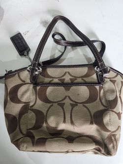 Coach Leah Signature F14661 Turnlock Satchel Shoulder Crossbody Bag