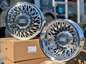 24" LEGION POLISH DUALLY WHEELS WE OFFER 120 DAYS OPTION CALL OR TXT FOR PRICES
