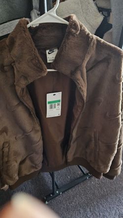 Cocoa Brown Women's Nike Fur Jacket