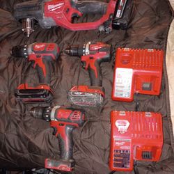 Milwaukee M18 Fuel Power tools W/Batteries & Chargers
