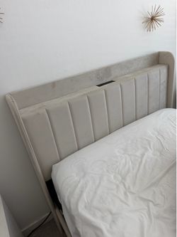 Upholstered FULL size bed frame. *Mattress is NOT included*