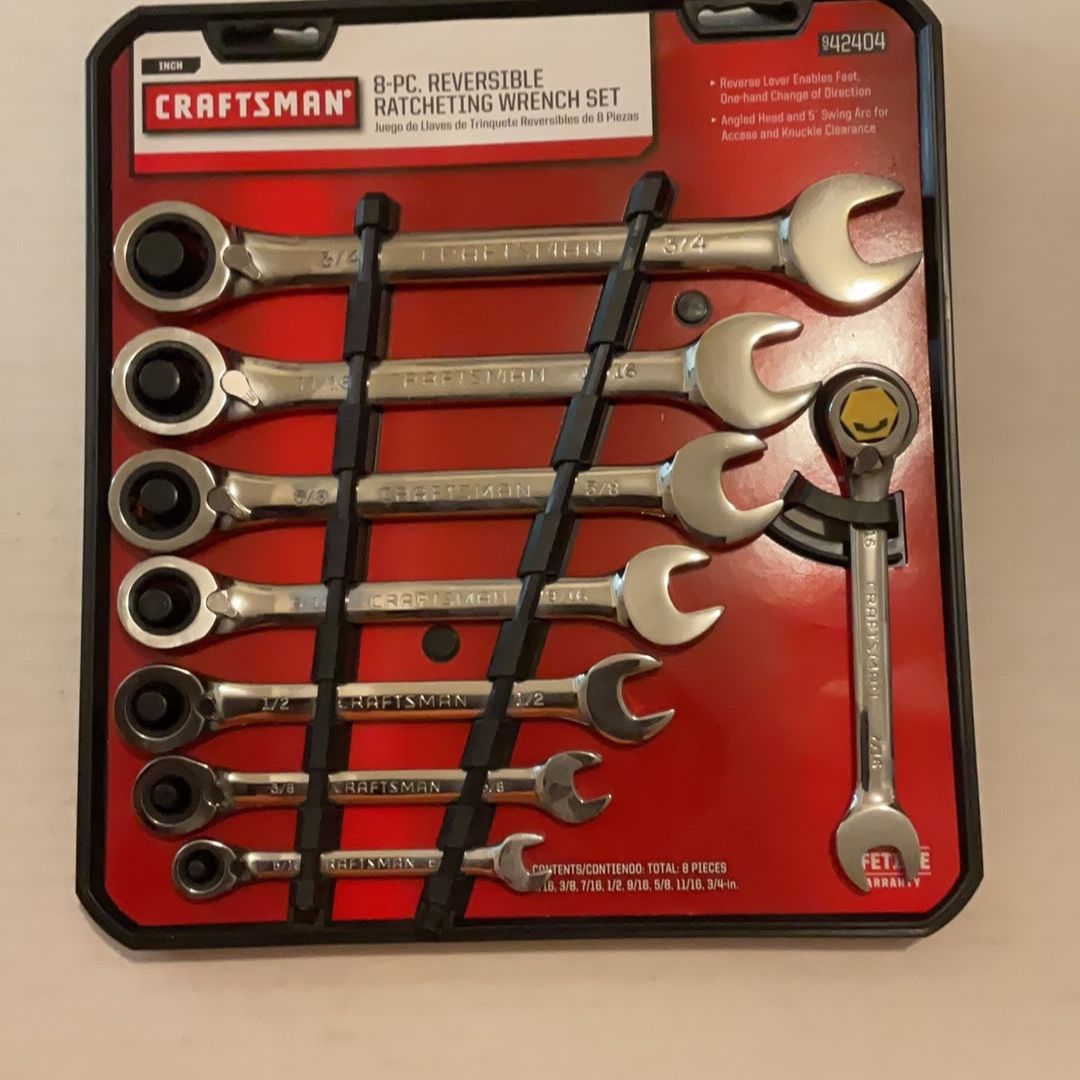 Craftsman 8 pc 2024 ratcheting wrench set