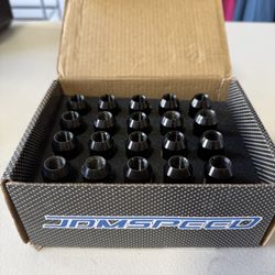 JDMSPEED 20PCs Black M12x1.5 60mm Aluminum Tuner Racing Lug Nuts For Acura Honda Toyota 