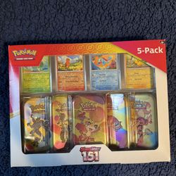 Costco Pokemon Scarlet & Violet 151 Mini Tin 5-pack