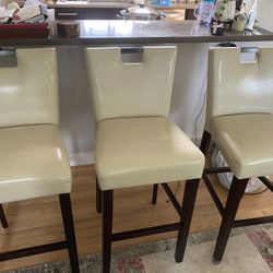 Set Of 3 Bar Stools:29 Inches Tall.