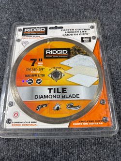 7” Continuous Rim Tile Diamond Blade Wet Cutting Ceramic Porcelain