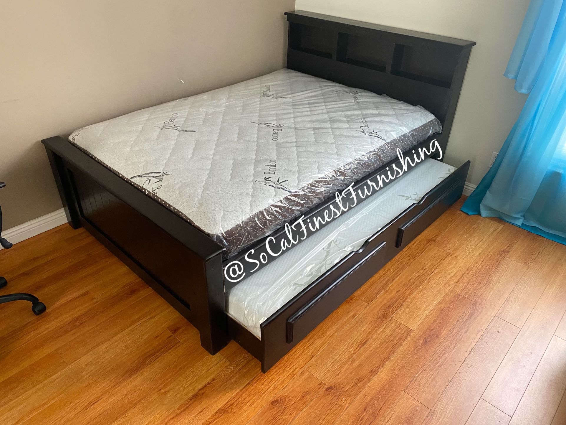 Full Bed With Twin Trundle And Both Mattresses
