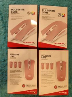 HyperX Pulsefire Core RGB Gaming Mouse 7 Programmable Buttons Pink/White 639P1AA