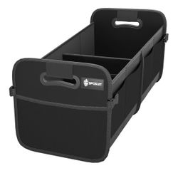 Sposuit Trunk Organizer for Car - 70L Collapsible Car Storage with 11 Pockets & Reinforced Handles, SUV Trunk Organizers for Grocery Cargo(Black)