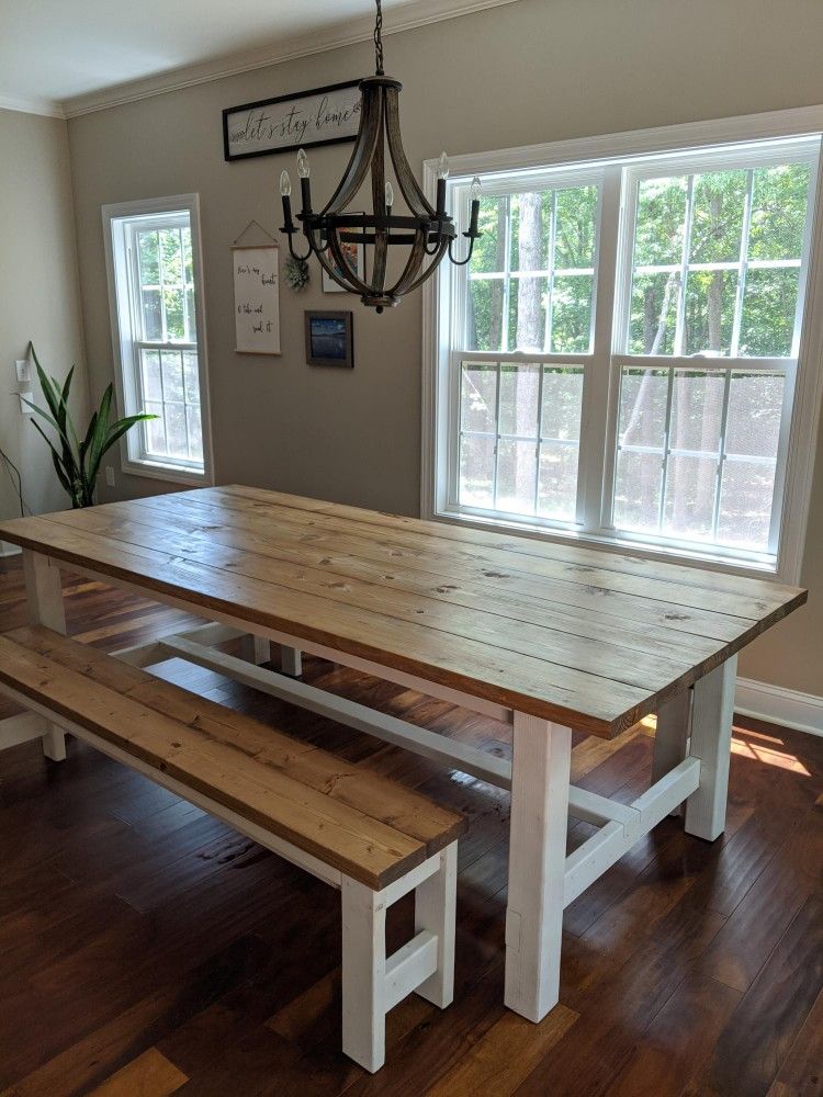 Custom Made Farmhouse Style Dining Tables.