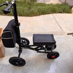 Full Size KNEE Scooter, Large Tires And 13” Seat.  Heavy Support 300+ Weight.  Brand New!