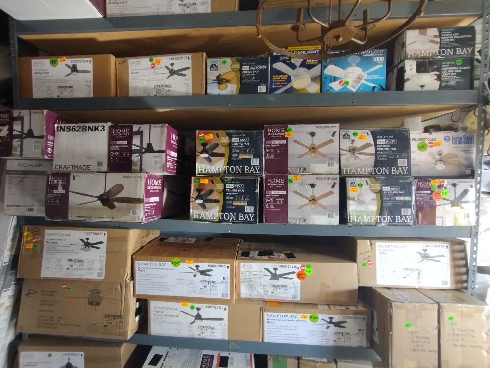 Ceiling Fans *New Various Styles Size from 30" - 68" Indoor Outdoor LED Remote Various Prices Start from $80 - $300