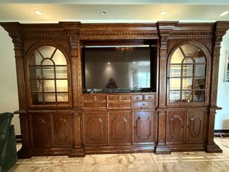 Beautiful solid wood entertainment center