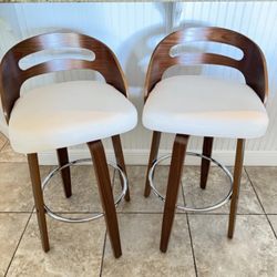 A pair of counter stools