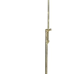 Rare 1970s Italian Brass and Porcelain Shell Form Adjustable Angelo Brotto Attributed Floor Lamp