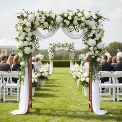 Wooden Arbor, Wedding Arch for Ceremony, Wood Trellis for Plant Climbing, Christmas Decor Pergola for Garden Backyard