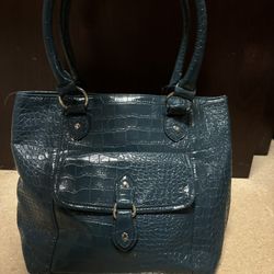 Vintage Faux Alligator Tote Purse 