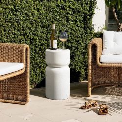 Small Round Side Table with Cylinder Shape for Minimalist Homes，OF2264