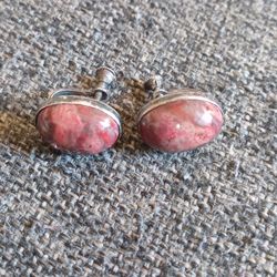 Aretes Vintage Sterling Silver 925 Con Piedra Original 
