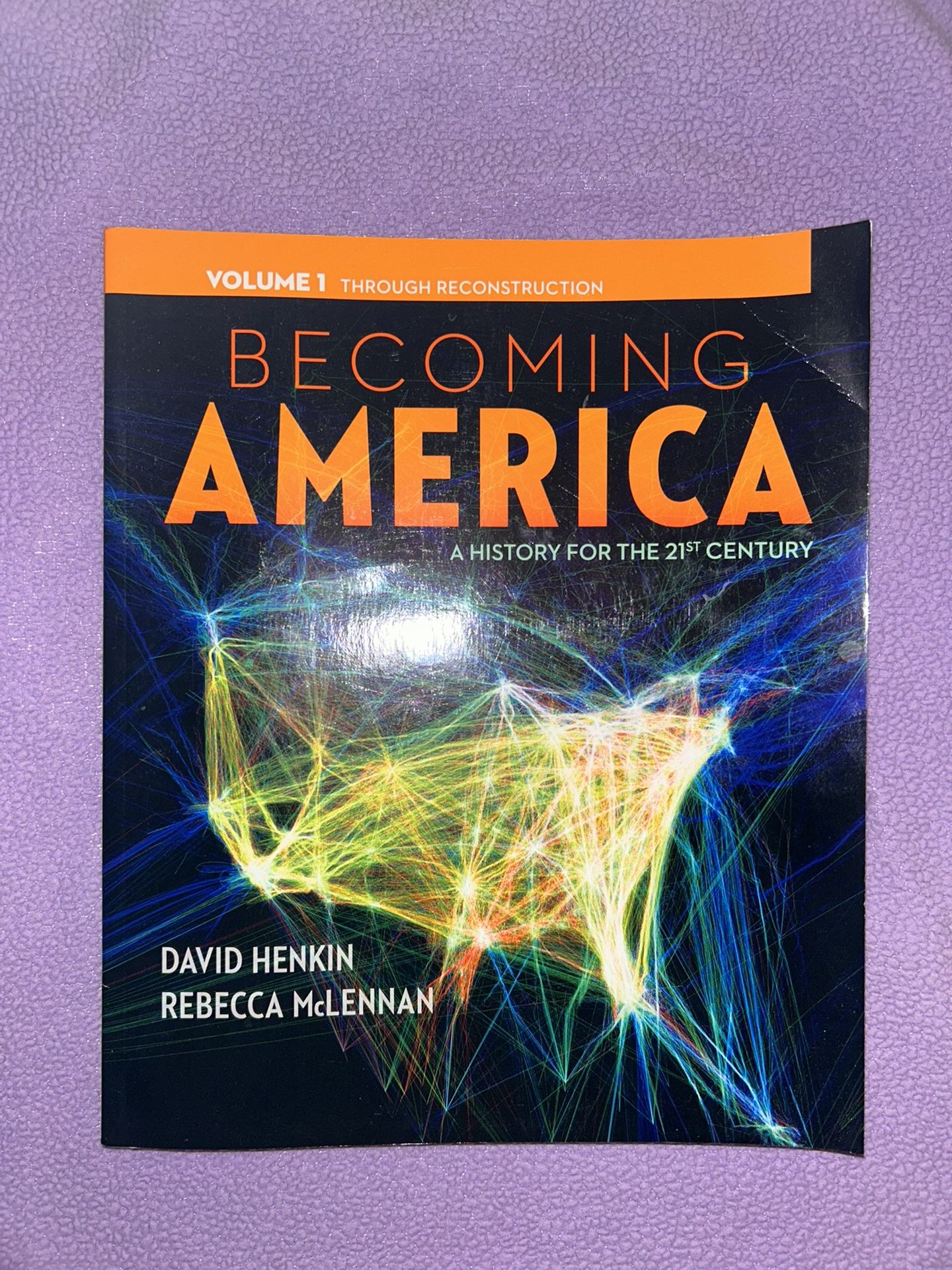 Becoming America: Volume I, 1st Edition, Orange and Black, 8.9 x 10.8 inches
