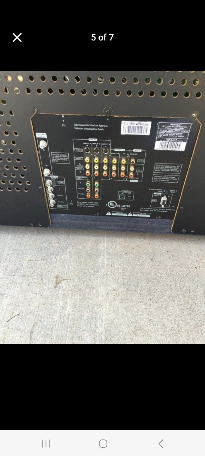 60 PIONEER ELITE PRO HD CRT PROJECTION TV $300 FINAL PRICE