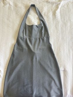 Silver halter dress